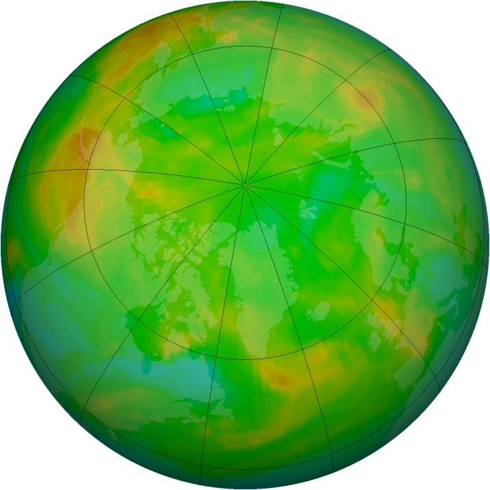 Arctic ozone map for 03 July 1981